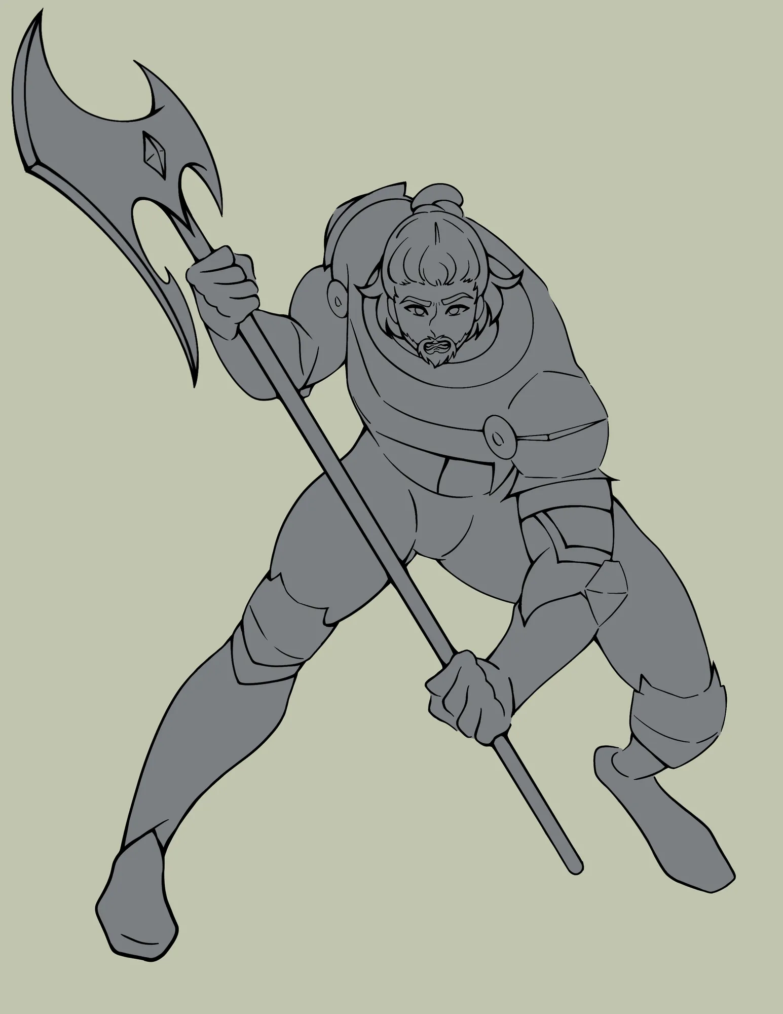 Digital Painting of my friend's DND character